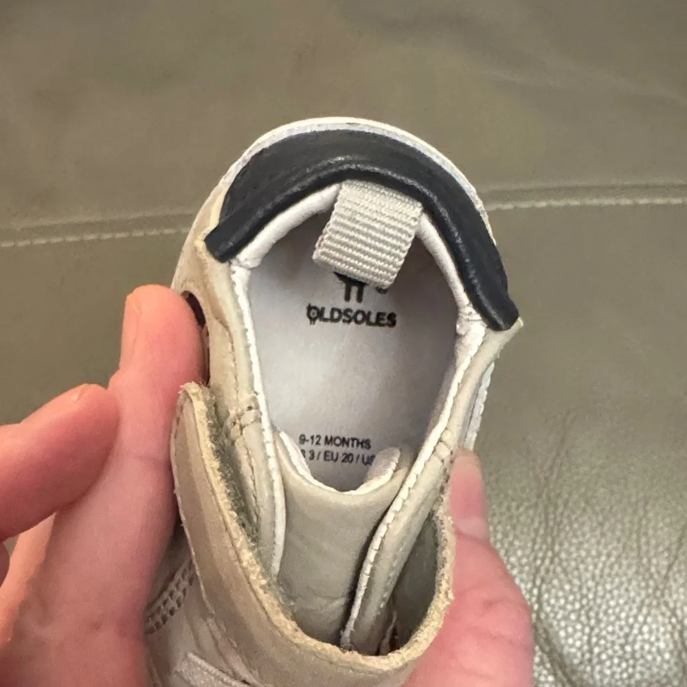 Old Soles Beige and Navy Kids Sneakers